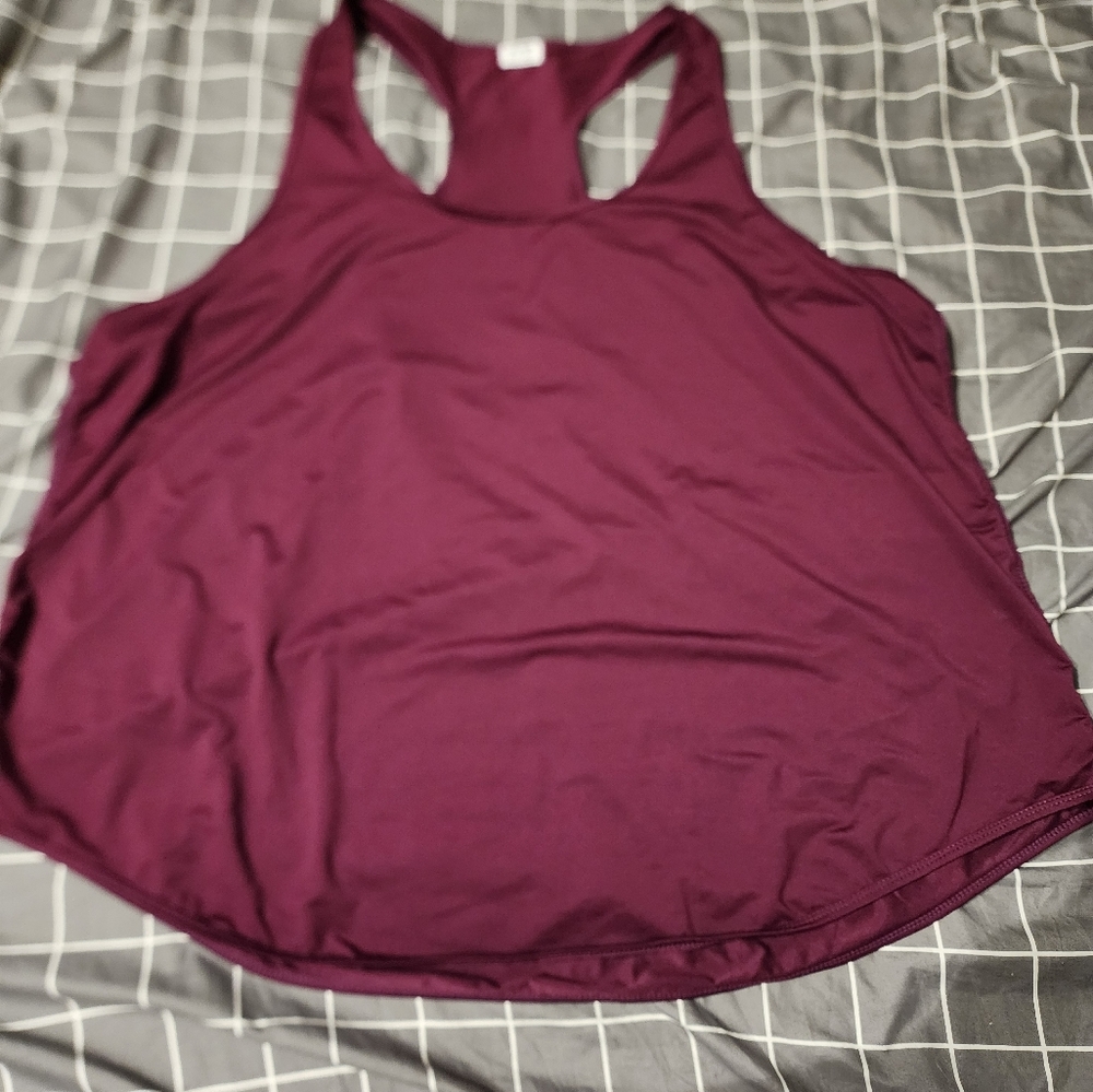 Burgundy Wine Plus Size Workout Top